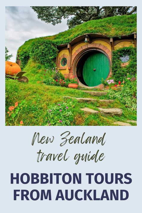 Explore the Best Day Trips from Auckland with a visit to Hobbiton Movie Set. Perfect for fans of The Lord of the Rings and The Hobbit, this is one of the best Auckland Day Trips. Pin this for your travel inspiration! Add Hobbiton to your New Zealand itinerary list! New Zealand Travel Guide, New Zealand Travel, Auckland, Travel Guide, New Zealand, Travel, Travel Guides