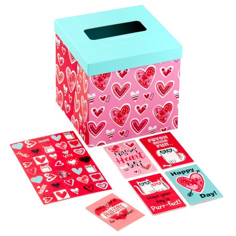 Free 2-day shipping. Buy Hallmark Valentines Day Cards for Kids and Mailbox for Classroom Exchange, Doodle Hearts (1 Box, 32 Valentine Cards, 35 Stickers, 1 Teacher Card) at Walmart.com Valentines Day Cards For Kids, Free Printable Valentines Cards, Doodle Hearts, Punny Valentines, Valentine Mailbox, Valentines Gift Bags, Printable Valentines Cards, Valentine Day Boxes, Valentines Day Wishes