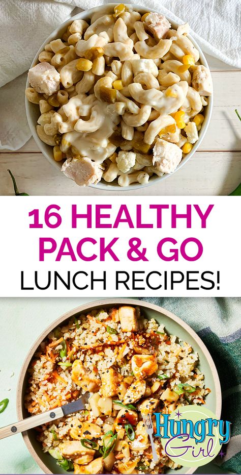 Healthy Meal-Prep Packed Lunch Recipes | Hungry Girl Packed Lunch Recipes, Healthy Packed Lunches, Hungry Girl Recipes, Packed Lunch, Food Gallery, Hungry Girl, Easy Lunch Recipes, Meals In A Jar, Lunch To Go