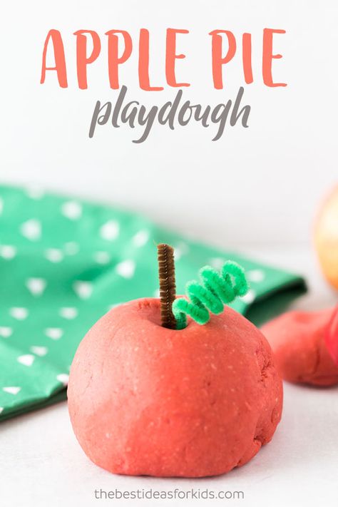 Apple Pie Playdough, Play Dough Recipes, Apple Activities, Apple Craft, Fall Activity, Apple Pie Spice, Playdough Recipe, Fun Fall Activities, Apple Theme