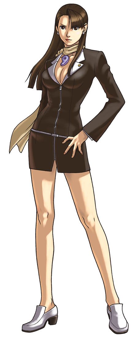 Young Mia Fey from the Phoenix Wright Ace Attorney series.(Note to self: slightly longer skirt and modify V-neck and inch or two higher) Mia Fey, Phoenix Wright Ace Attorney, Professor Layton, Phoenix Wright, Ace Attorney, Trials And Tribulations, Artist Style, Character Designs, Image Gallery