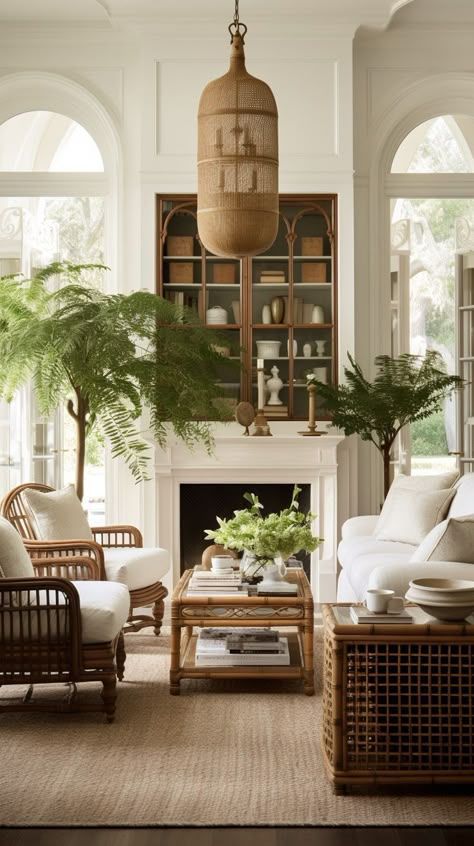 Modern Traditional Living Room Ideas, Modern West Indies, Modern Southern Interior Design, British Colonial Interior Design, British Colonial Interiors, Traditional Living Room Ideas, Southern Interior Design, Modern Traditional Living Room, Colonial Style Interior