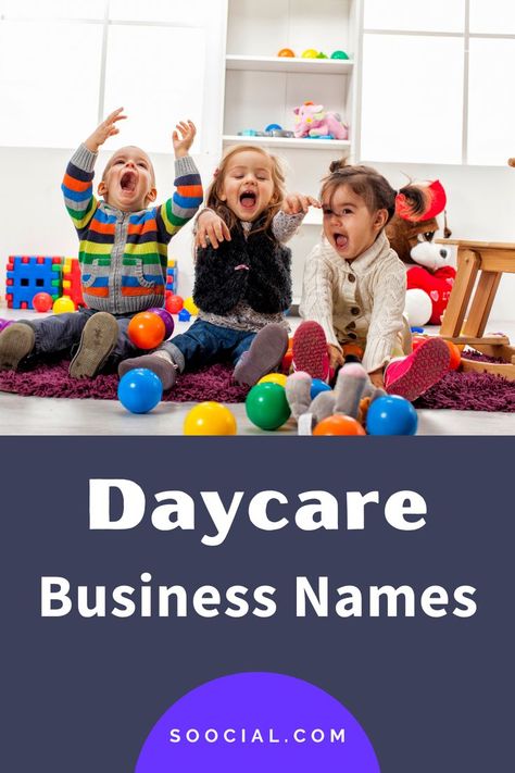 Cute Daycare Names, Daycare Names Catchy, Daycare Names Ideas, Starting A Daycare Center, School Names Ideas, After School Daycare, Daycare Names, New Business Names, Kids Activity Center