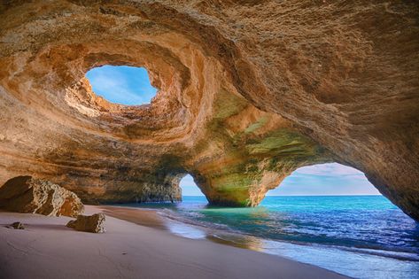 Portugal Beach, Ayia Napa, Kayak Tours, Breathtaking Places, Beach Rocks, Unique Beach, Hidden Beach, Albufeira, Algarve Portugal