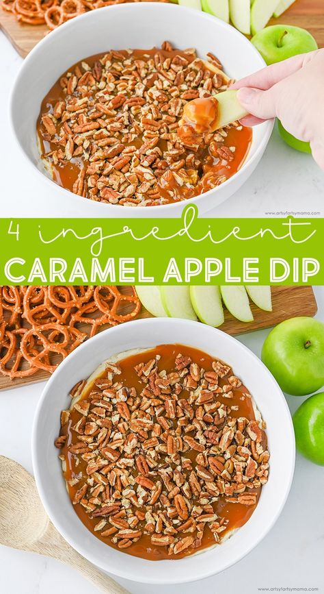 4-Ingredient Caramel Apple Cheesecake Dip #fallrecipes caramelapple #diprecipes #autumnrecipes #partyfood #nobakerecipes #easyrecipes #caramelappledip Caramel Cheesecake Apple Dip, Carmel Apple Cheesecake Dip Recipes, Cream Cheese And Caramel Apple Dip, Caramel Dip For Apples With Cream Cheese, Apple Carmel Dip Cream Cheeses, Caramel Apple Cheesecake Dip, Caramel Apple Dip, Apple Cheesecake, Caramel Apple Cheesecake