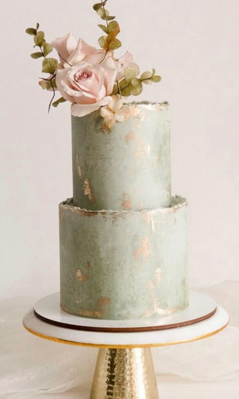 Mint Green Wedding Cake, Mint Green Cakes, Simple Wedding Cakes, Mint Wedding Cake, Textured Wedding Cakes, Sunflower Wedding Cake, Perfect Wedding Cake, Bridal Cake, Painted Wedding Cake