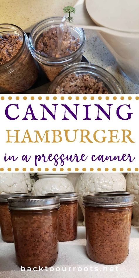 Canning Hamburger, Pressure Canning Meat, Fermenting Recipes, Pantry Basics, Farm Cooking, Homesteading Tips, Preserving Recipes, Hamburger Dishes, Easy Canning