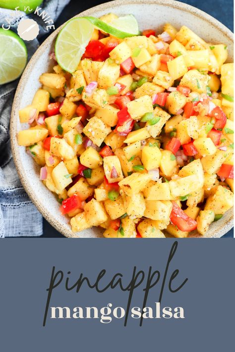 Pineapple Mango Salsa, Mango Pineapple Salsa, Mango Salsa Recipe, Mango Salsa Recipes, Ripe Pineapple, Mango Pineapple, Seasonal Cooking, Recipe Cake, Pineapple Salsa