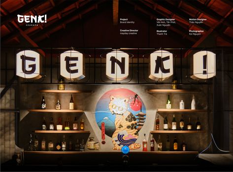 GENKI Izakaya | Brand Identity :: Behance Sake Bar, Gathering Place, Graphic Design Illustration, Creative Director, For Friends, Sake, Brand Identity, Illustration Design, Branding Design