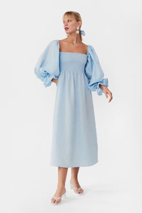 Blue Colour Dress, Shower Outfits, 파티 드레스, Amazon Dresses, Baby Shower Outfit, Loungewear Luxury, Baby Shower Dresses, Shower Dresses, Azure Blue