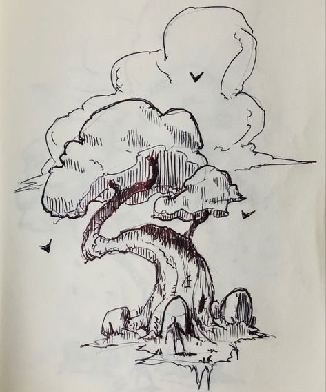 ‪189/365 #tree #magictree #sketch #sketchbook #fantasyart #inksketch #mikephillipsart #twistedtree #stones ‬ Mystical Tree Drawing, Mushroom Tree Drawing, Magical Tree Drawing, Twisted Tree Drawing, Maxwell Core, Mystical Sketches, Fairytale Drawings, Fantasy Treehouse, Sketch Studies