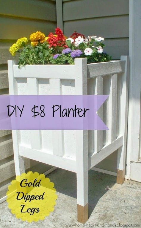 Balcon Mic, Diy Wood Planters, Front Porch Planters, Porch Planters, Diy Front Porch, Diy Outdoor Decor, Diy Holz, Backyard Diy Projects, Wood Planters