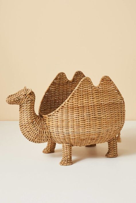 Camel wicker storage basket. Love the woven rattan. Would make darling toy storage in a nursery! Organic Nursery Decor, School Finds, Organic Nursery, Boho Basket, Modern Organic, Toddler Clothes, Storage Bin, Wicker Chair, Storage Basket