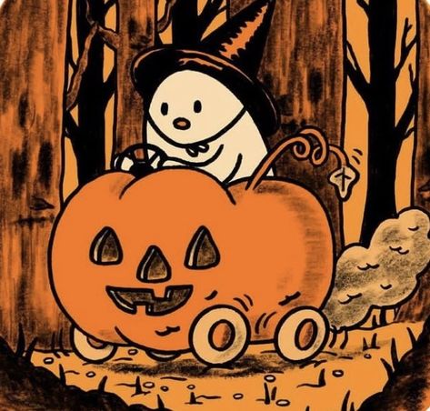 Artwork by detective pudding on insta Drive Inktober, Fall Art Aesthetic, Fall Aesthetic Drawing, Halloween Cute Aesthetic, Halloween Aesthetic Cute, Fall Illustration Art, Fall Aesthetic Cute, Cute Halloween Pfp, Vintage Halloween Illustration