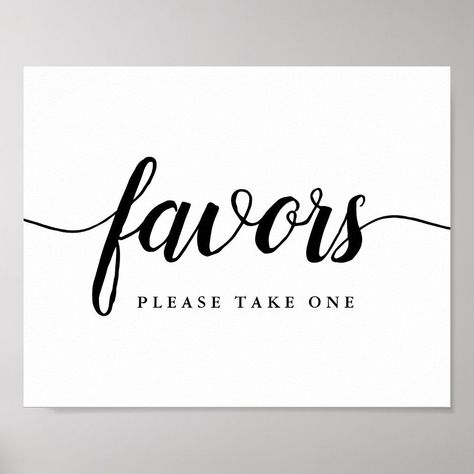 Black & White Calligraphy Wedding Favor Sign Editable Template Wedding Favor Sign, Wedding Favor Table, Wedding Favours Sign, Black Calligraphy, Invites Wedding, Simple Signs, Calligraphy Wedding, Favors Sign, Wedding Calligraphy