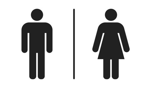 Male Female Icon, Toilet Symbol, Toilet Signage, Icon Bathroom, Ladies Toilet, Gender Signs, Toilet Icon, Male And Female Signs, Fish Coloring Page