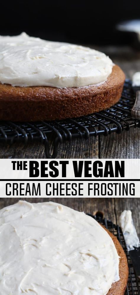 Patisserie Vegan, Vegan Cream Cheese Frosting, Cheese Homemade, Vegan Frosting, Vegan Cream, Vegan Cakes, Sandwich Cake, Vegan Cream Cheese, Cream Cheese Recipes