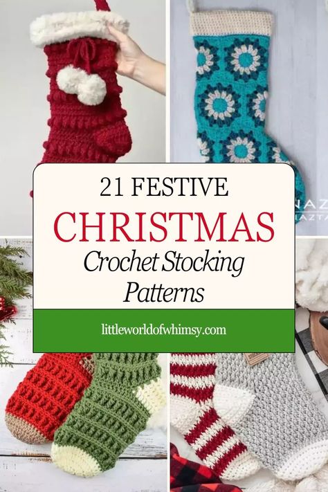 Try these 21 christmas crochet stocking pattern free tutorials. Create a magical crochet Christmas stocking pattern!  Our Christmas crochet patterns include this stunning crochet stocking design that works up quickly. Make your Xmas special with this stocking pattern free patterns that's sure to become a cherished holiday tradition. Crochet Small Stocking Free Pattern, Crochet Cat Stocking Pattern Free, Diy Crochet Christmas Stocking, Easy Stocking Crochet Pattern, Free Knit Stocking Pattern, Hockey Crochet Patterns Free, Crochet Christmas Stocking With Name, Crochet Xmas Stocking Pattern Free, Christmas Stocking Pattern Free Crochet