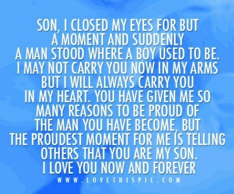 I love my son. My pride and joy .. So great to see you happy son.. You truely are someone to be proud of - a role model .. I love what you've achieved and what you've now become and can see you've never ever been this happy in your life ! It seems to be his running comment, why haven you been happy? You've achieved and accomplished a lot in the passed 12 months and we couldn't be prouder - as a family ! Single Mother Quotes, Love My Son Quotes, Son Birthday Quotes, Birthday Quotes For Him, Son Quotes, I Love My Son, Single Quotes, Happy Birthday To Us, 10th Quotes