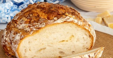 Asiago Sourdough Bread - Sense & Edibility Asiago Recipes, Cheese Sourdough Bread, Asiago Bread, Cheese Sourdough, Fluffy Bread, Cheese Wrap, Asiago Cheese, Baking Stone, Bread Toast