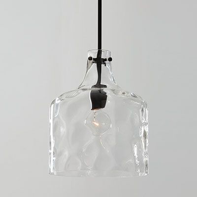 11.75" 1-Light Water Glass Pendant | Capital Lighting Fixture Company Glass Kitchen Pendant Lights, Seeded Glass Pendant, Factory Pendant Light, Coastal Farmhouse Style, Glass Pendent, Capital Lighting Fixture, Farmhouse Pendant Lighting, Kitchen Island Lighting Pendant, Capital Lighting