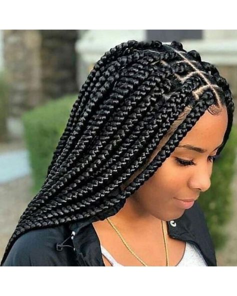 31 Box Braids Ideas for Black Women [NHP] Black Box Braids, Medium Hair Braids, Medium Box Braids, Big Box Braids, Big Braids, Big Box Braids Hairstyles, African Hair Braiding Styles, Long Box Braids, Box Braids Hairstyles For Black Women