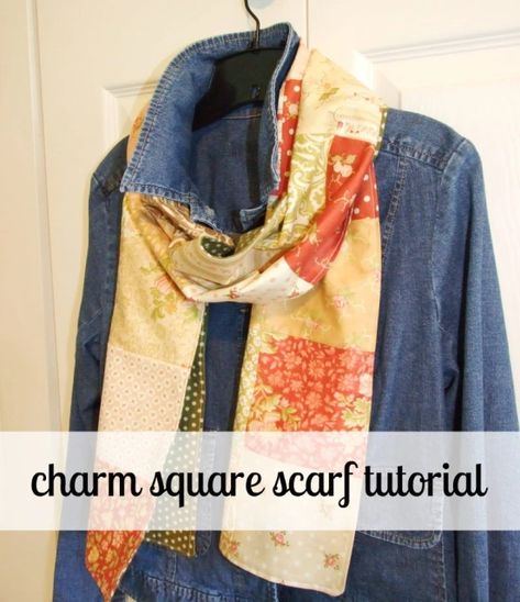 Sewing Scarves, Quilting Digest, Moda Bake Shop, Patchwork Scarf, Scarf Tutorial, Fabric Scarf, Cute Scarfs, Quilted Gifts, Cozy Scarf