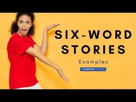 Six-Word Stories (Examples) - YouTube 6 Word Short Stories, Six Word Story Quotes, An Eight Word Short Story, Six Word Stories, 6 Word Memoirs, Six Word Story, Six Words, Free Videos, A Cup Of Coffee