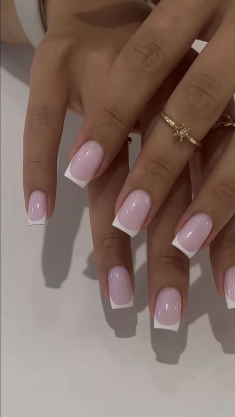 Milky Pink Nails, Short Classy Nails, Pink Nails Opi, Office Nails, Money Nails, Kutek Disney, Milky Pink, Milky Nails, Nagel Tips