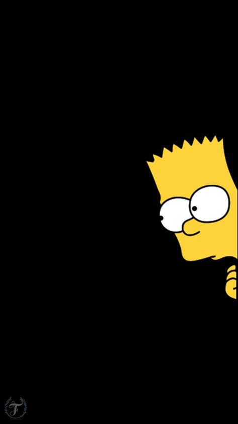 #wallpaper #thesimpsons The Simpsons, Black Background, Wallpapers, Wall, Black