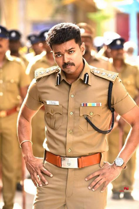 Vijay in Theri Police Dress, Unni Mukundan, Thalapathi Vijay, Ilayathalapathy Vijay, Joseph Vijay, Actor Vijay, Tall Dark Handsome, Vijay Thalapathy, Tamil Video Songs