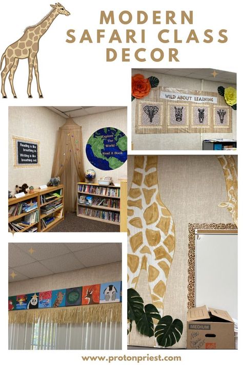 Are you looking for class decoration ideas? This boho safari classroom decor is modern and neutral. Links to where to buy these classroom decorations are included to make it easy to create your own safari classroom theme. Get safari classroom ideas to add to your own personal style. Read my blog as I set up my 5th grade classroom! Boho Safari Classroom, Safari Classroom Theme, Jungle Theme Classroom Decorations, Safari Theme Classroom, Safari Classroom, Middle School Science Activities, Jungle Theme Classroom, Interactive Science, 5th Grade Classroom