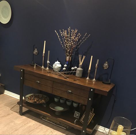 Dulux Sapphire Salute - matt Dulux Sapphire Salute, Sapphire Salute, Dulux Paint, Blue Bedroom, Entryway Tables, Bathroom Design, Sweet Home, Sapphire, Bedroom