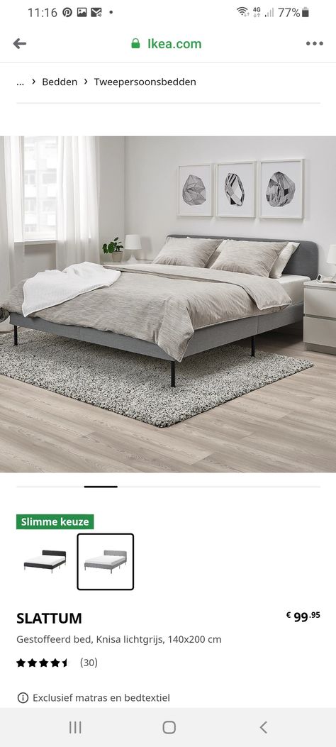 Ikea Upholstered Bed, Slattum Bed, Fabric Bed Frames, Fabric Bed Frame, Padded Headboard, Upholstered Bed Frame, Fabric Bed, Bed Slats, Bed Base