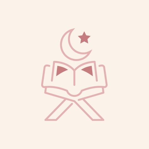 Islam Icons Aesthetic, Islamic App Icon, Islamic Icon Aesthetic, Muslim Widgets, Quran Icon Aesthetic, Pink Islamic Aesthetic, Pink Muslim Aesthetic, Quran Sketch, Quran Logo Design