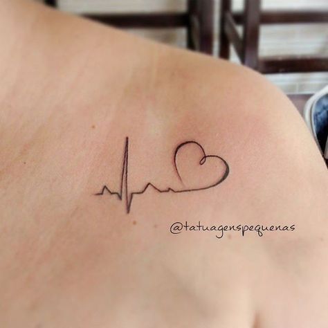 Ekg Tattoo Ideas Heartbeat, Ekg Tattoo Ideas, Ekg Tattoo, Heartbeat Tattoo, Cool Wrist Tattoos, Bone Tattoos, Inspiration Tattoos, Dad Tattoos, Collar Bone Tattoo