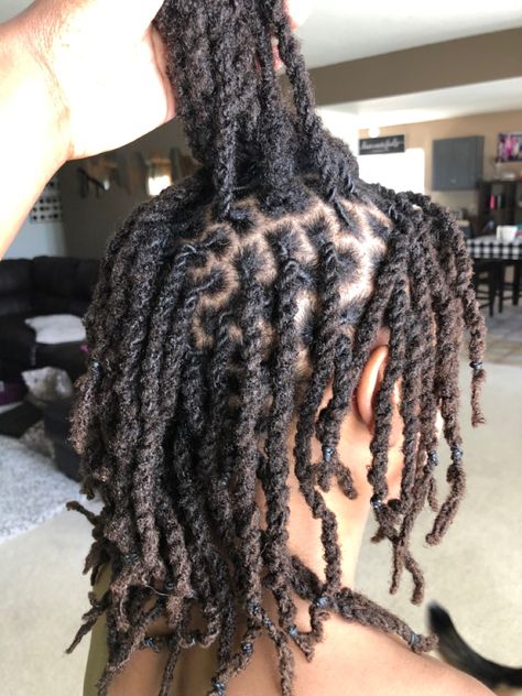 Men Two Strand Twist Locs, Rope Twist Men Locs, Invisible Locs Men, Rope Twist On Starter Locs, Two Strand Locs Men, Twists On Locs, Rope Twist Locs, Rope Twist Locs Styles, Male Long Locs Hairstyles Black Man