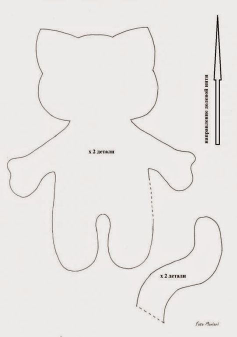 Simple Cat Plush Pattern, Plushie Patterns Free Templates Easy, Sewing Patterns Free Plushies, Sewing Patterns Stuffed Animal, Cat Plushie Pattern, Cat Plush Pattern, Teddy Bear Patterns, Cat Sewing, Sewing Template