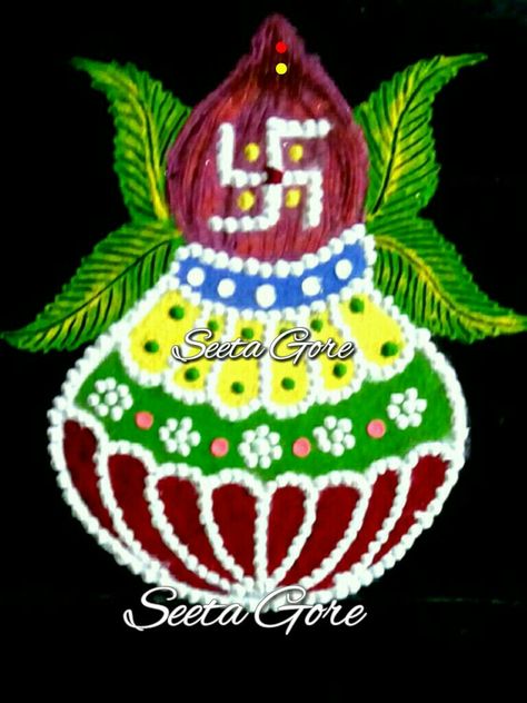 Akshay tritiya special rangoli....(62) Akshay Tritiya, Akshaya Tritiya, Buddha Art Painting, Special Rangoli, Kolam Rangoli, Rangoli Designs Images, Free Hand Rangoli, Free Hand Rangoli Design, Art & Craft Paint