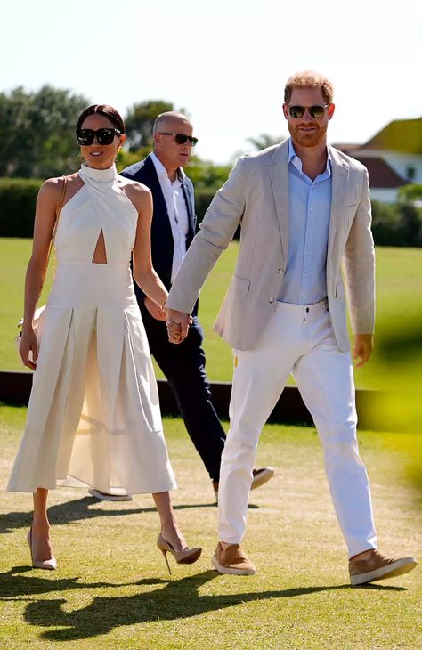 Jaipur Outfit, Polo Wedding, Polo Match Outfit, Fashion Through The Years, Prince Harry Styles, Meghan Markle Harry, Royal Salute, Polo Fashion, Meghan Markle Style