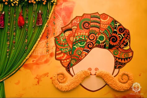 Padharo Sa! ("Welcome Sir"); the ethnic aesthetics have a regional flavour that is incomparable. We added our bit to take it a step ahead. #Samanidecorators #weddingdecor #rajasthani #decorideas #weddingbells #greatindianweddings #bigfatindianweddings Katputli Rajasthani Decor, Padharo Sa Decor, Rajasthani Theme Decor, Rajasthani Wall Decor, Padharo Sa Art Drawing, Padharo Sa Wall Art, Rajasthani Decoration Ideas, Rajasthani Background, Padharo Sa Art