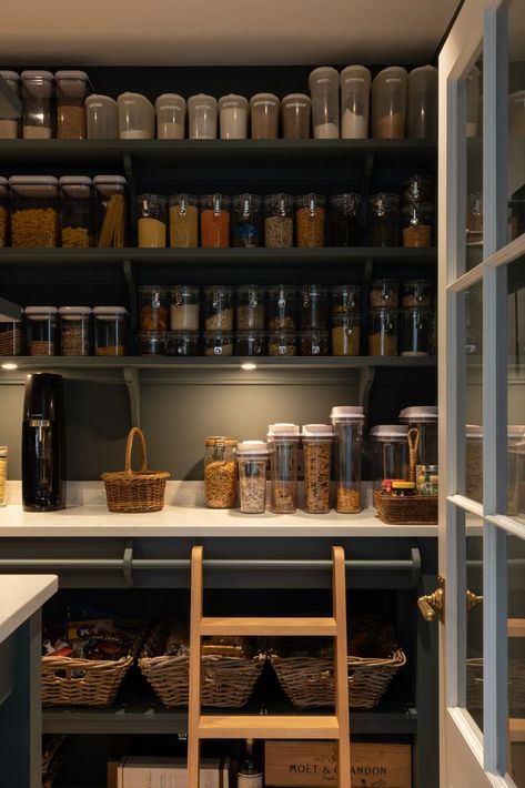 Design Inspiration | Walk in pantry - Humphrey Munson Kitchens 2021, Humphrey Munson, Pantry Inspiration, Kitchen Larder, Larder Cupboard, Organized Pantry, Barn Kitchen, Pantry Remodel, Kitchen Pantry Design