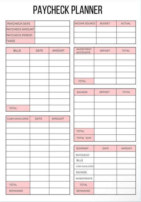 Paycheck Budget,biweekly Budget ,finance Binder,budget by Paycheck,paycheck, Financial Planning,zero Based Budget,biweekly Budget - Etsy Paycheck Planner, Zero Based Budget, Biweekly Budget, Monthly Budget Sheet, Budget By Paycheck, Budget Calendar, Saving Money Chart, Money Saving Methods, Paycheck Budget