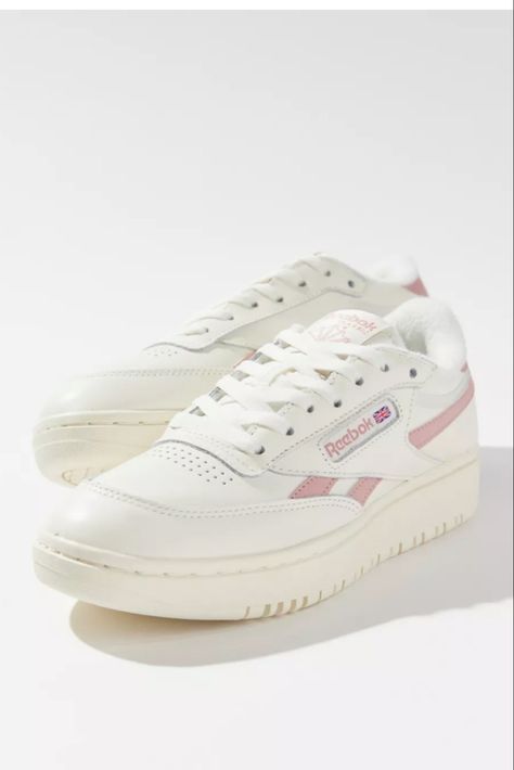 Reebok Pink Sneakers, Pink Reebok Shoes, Reebok Club C Double Sneaker, Europe Wardrobe, Reebok Club C Double, Pink Reebok, Reebok Sneakers, Reebok Club C, Club C