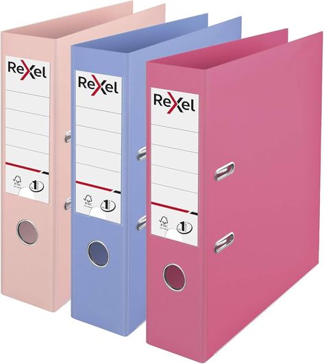 Rexel Pastel Plastic A4 Lever Arch Files, 3 File Folders, Assorted, Pink, Blue and Peach, Assorted Pack 3 : Amazon.co.uk: Stationery & Office Supplies Lever Arch Files, Spine Labels, School Equipment, Plastic Folders, Document Folder, Office Branding, Document Storage, File Organiser, File Folders