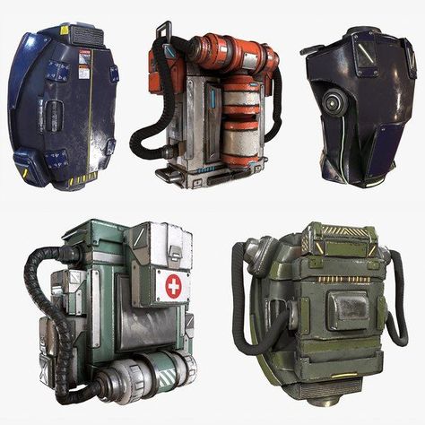 Props Concept, Military Bag, Cargo Container, Medical Bag, Designer Backpacks, Canisters, Cyberpunk, Camera Bag, Sci Fi