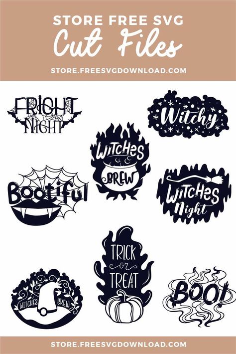 Trick Or Treat Svg, Spooky Svg, Autumn Svg, Witch Svg, Ghost Svg, Witch Design, Cricut Halloween, Design Silhouette, Cricut Free