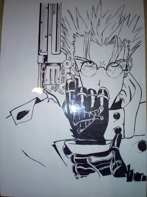 Vash Trigun Trigun Drawing, Vash Tattoo, Trigun Tattoo, Vash Trigun, Tattoos For Guys, Art Ideas, Art Drawings, Humanoid Sketch, Tattoos