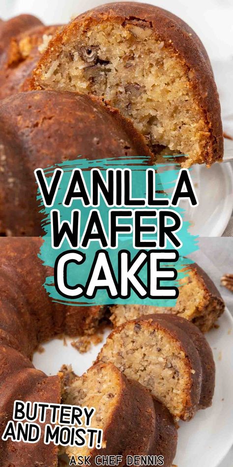 Create a delicious vanilla wafer cake, a classic dessert that's perfect for any occasion. This simple and easy homemade treat combines the beloved snack of vanilla wafers into a sweet, baked delight, making it an ideal addition to brunch, breakfast, or a quick dessert option that everyone will love. Elevate your baking game with this quick and delightful vanilla wafer cake that's sure to satisfy your sweet tooth. Try this today. Desserts Made With Vanilla Wafers, Vanilla Wafer Cake Southern Living, Vanilla Wafer Pound Cake, Vanilla Wafers Dessert, Vanilla Wafer Cake Recipe, Nilla Wafer Cake Recipes, Recipes Using Vanilla Wafers, Recipes With Vanilla Wafers, Nilla Wafer Cake