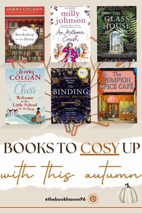 Cosy Books, Books To Read In Autumn List, Fall Reads, Cozy Fall Books, Cozy Fall Reads, Autumn Book Reading Lists, Autumn Books, Classic Books To Read In Fall, Fall Books